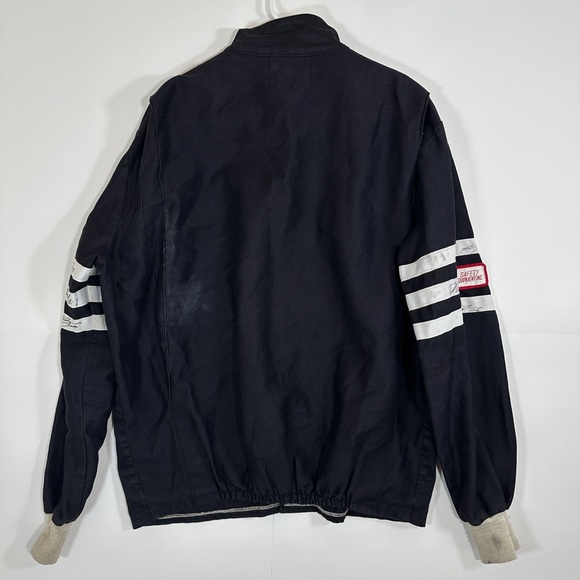 Vintage RJS Racing Equipment Mens Black Jacket Zip-Up Embroidered Signed 1990s - Picture 12 of 14